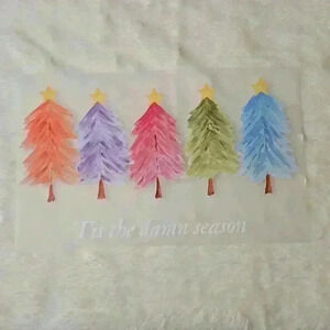 Colorful Taylor Swift Christmas Tree 'Tis The Damn Season DTF Transfer